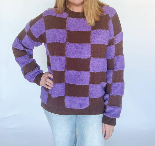 Pretty Garbage - Old Faithful Checker Sweater