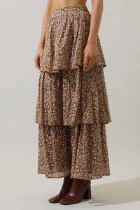 Sugarlips - Floral Flow Tiered Maxi Skirt