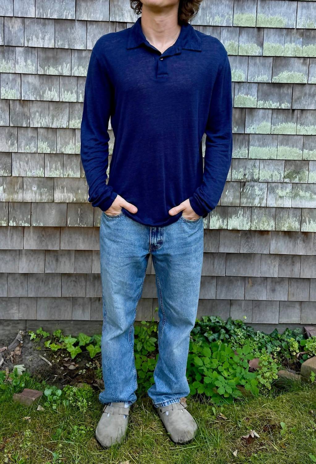 Hartford - Linen Long Sleeve Polo