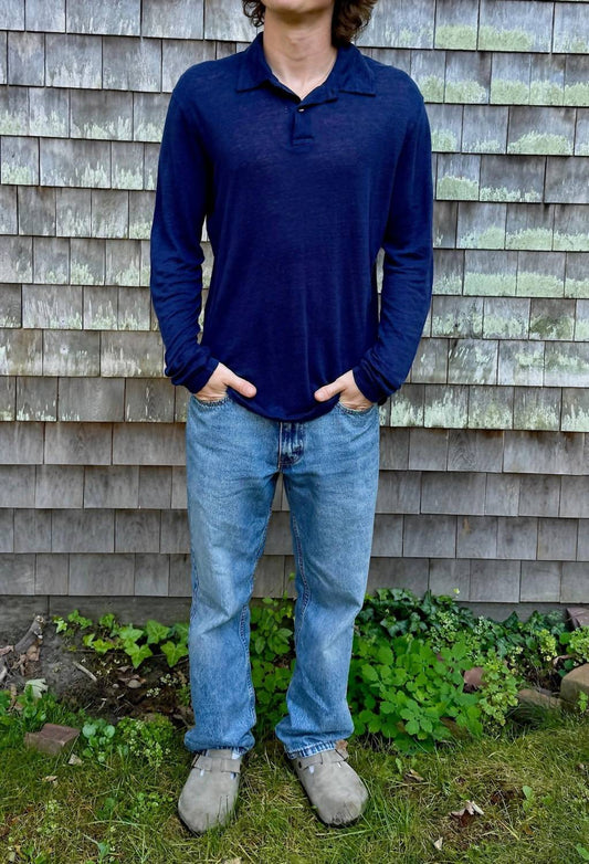 Hartford - Linen Long Sleeve Polo