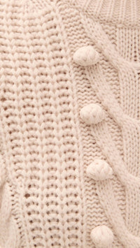 Ulla Johnson Indra Cable Knit Pullover Sweater in alabaster - women's sweater - view 6