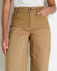 TOAD&CO Balsam Wide Leg Utility Pant in honey brown - women's pants - alternate view