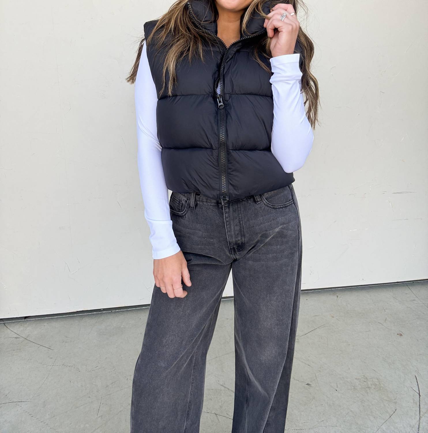 Salty - Cropped Puffer Vest