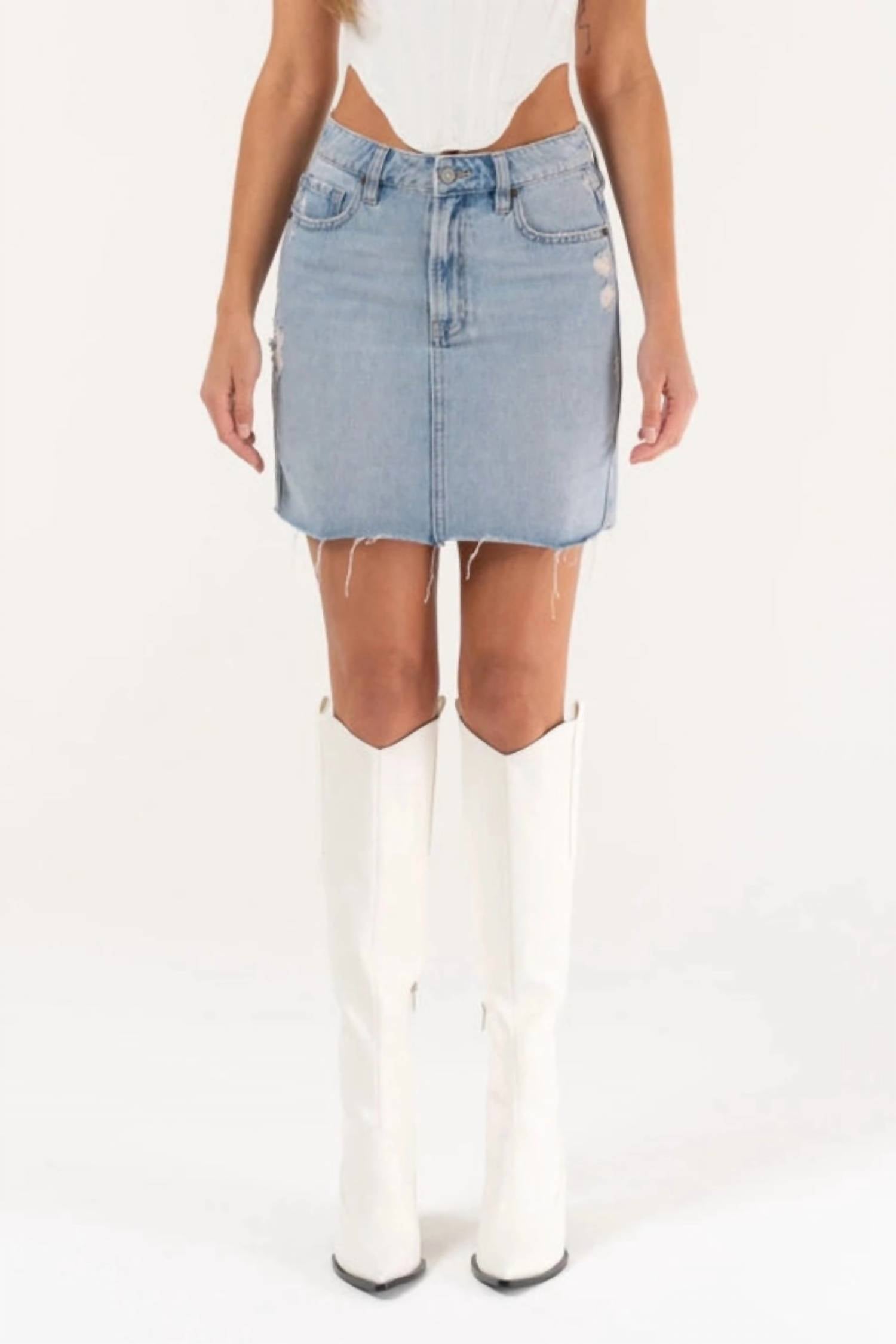 Hidden - Peyton Denim Mini Skirt
