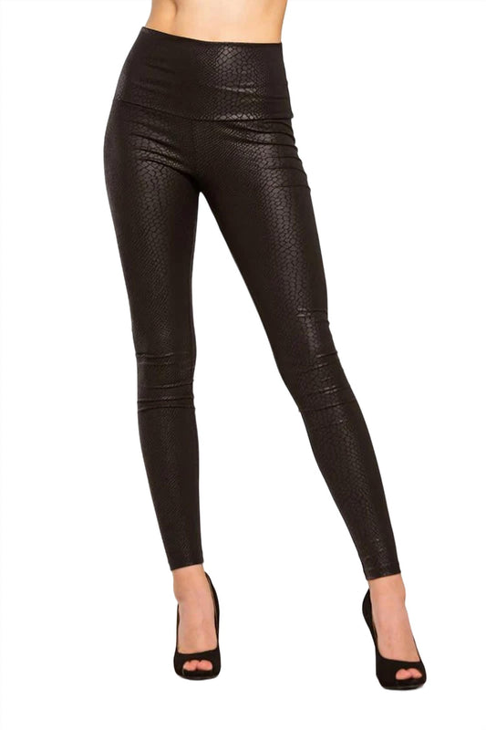 Cherish - Snakeskin Pleather Leggings