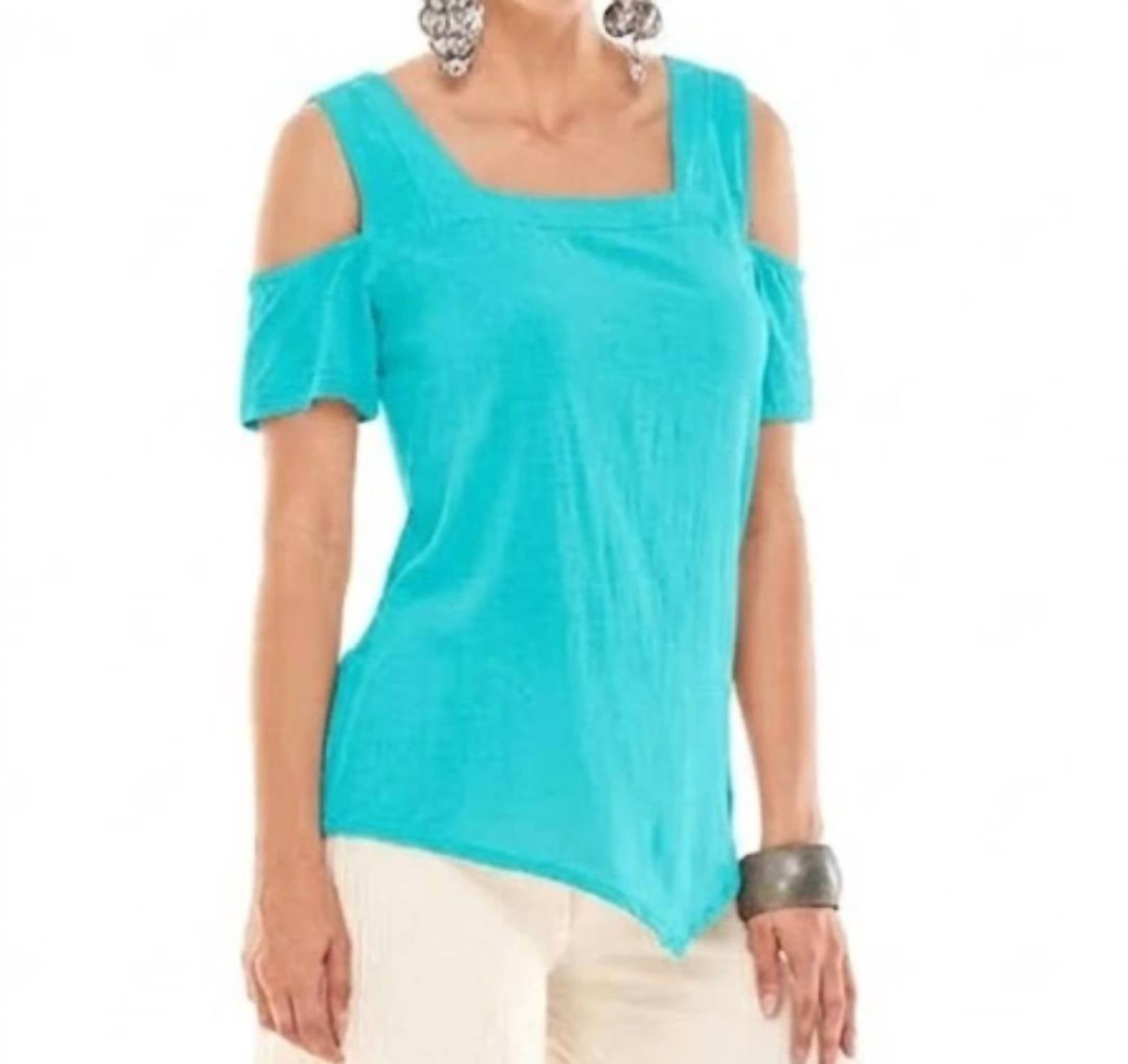 Oh My Gauze! Dana Cotton Top in reef - women's blouse - detail view