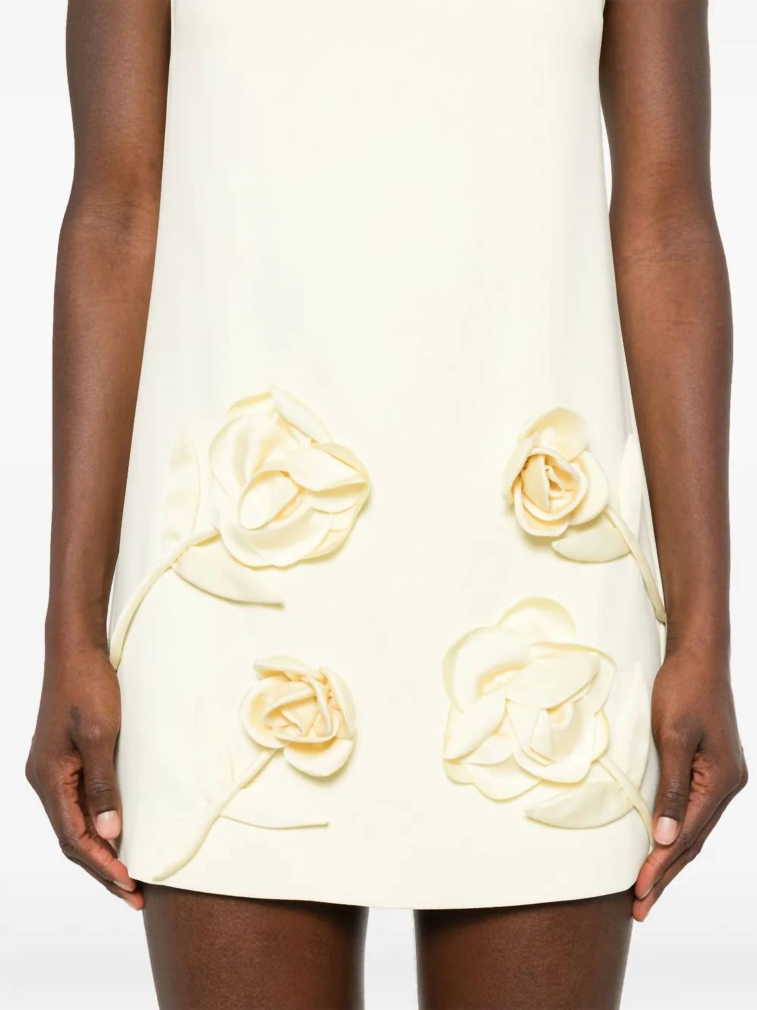 Self-Portrait - Crepe Flower Mini Dress
