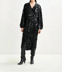 ESSENTIEL ANTWERP Ishine Midi Dress in black - women's dress