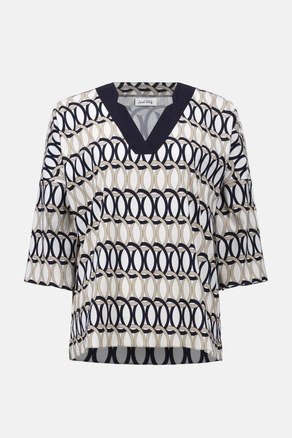 Joseph Ribkoff - Stretch Poplin Geometric Print Tunic