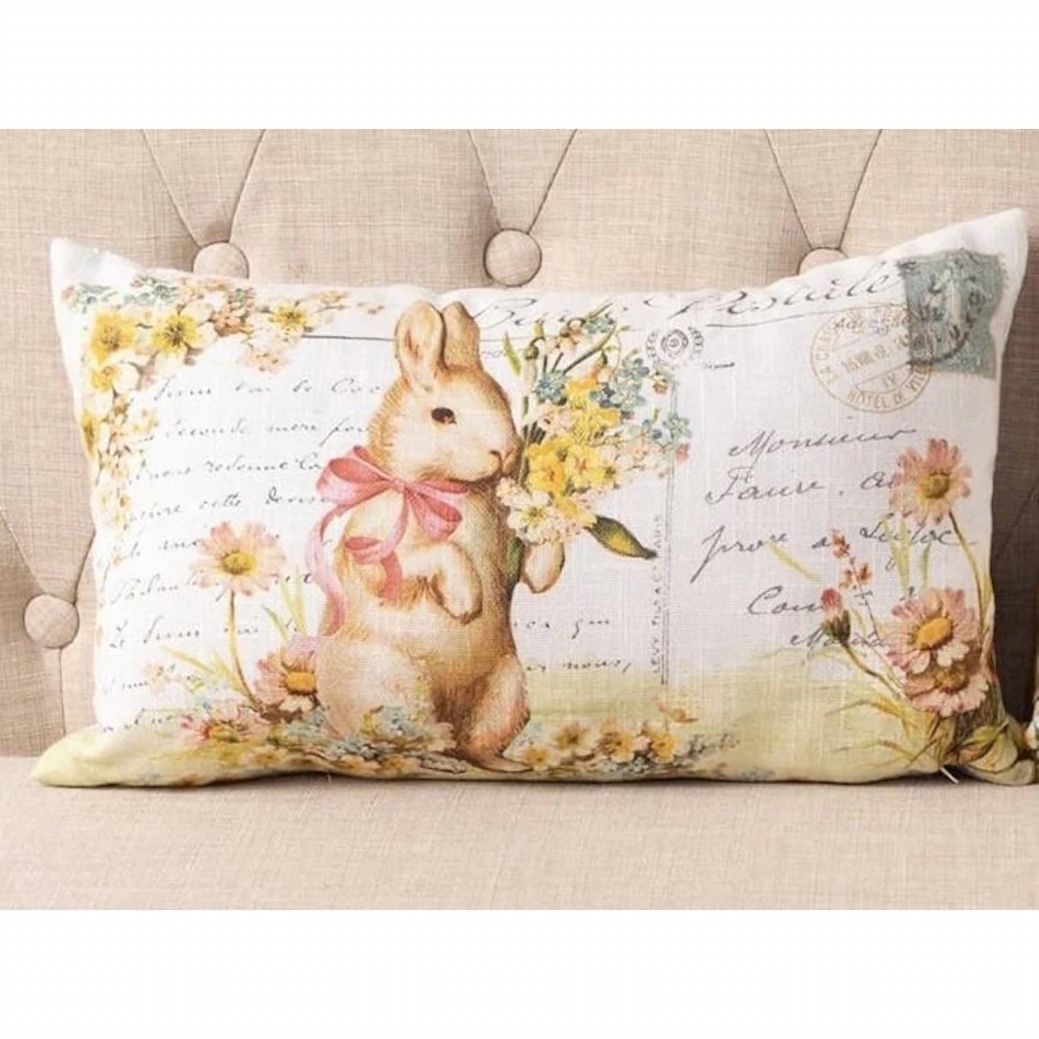 Audrey'S Home & Gift - Vintage Postcard Pillow