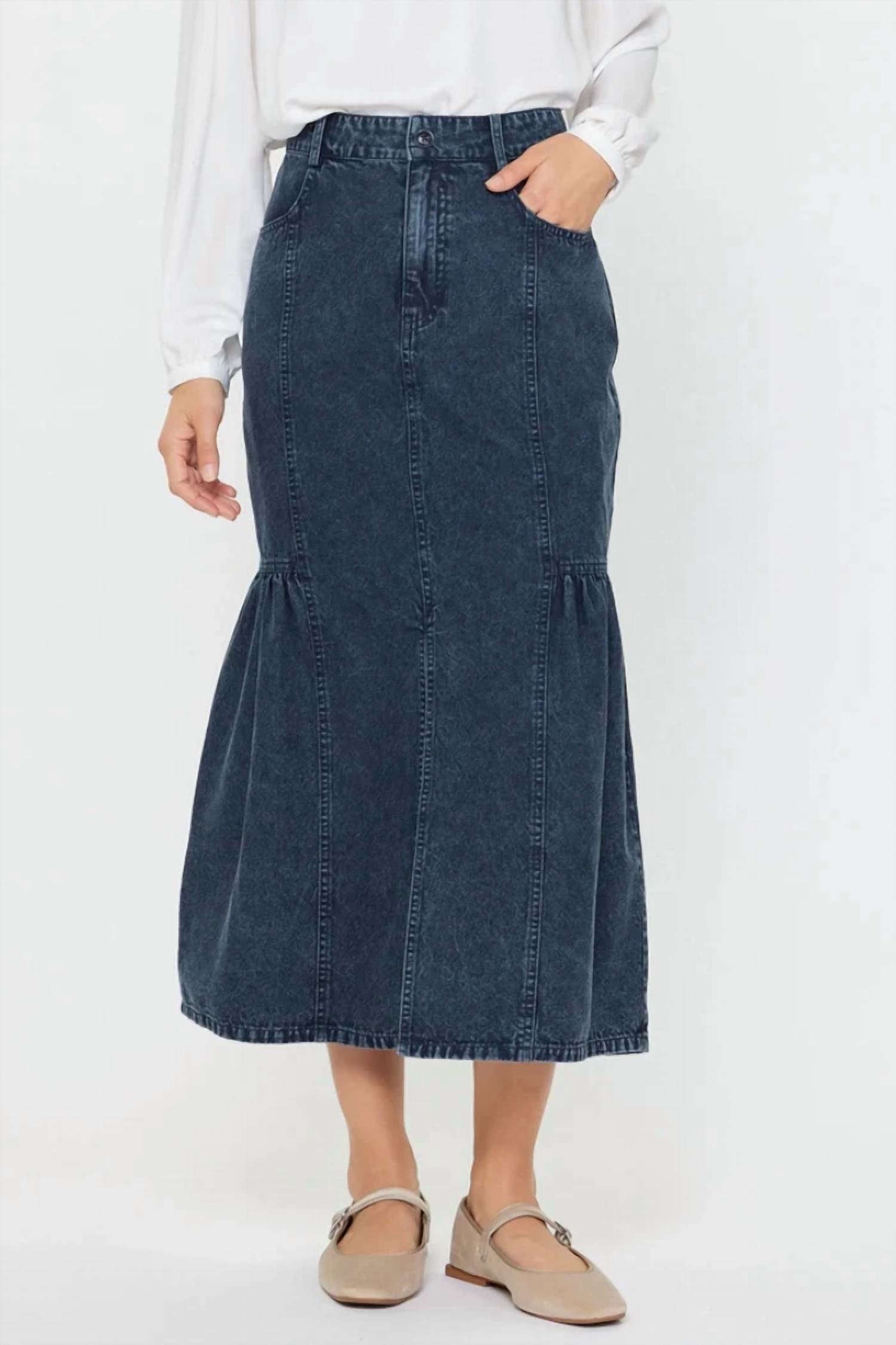 Current Air - Midi Skirt With Front Slit