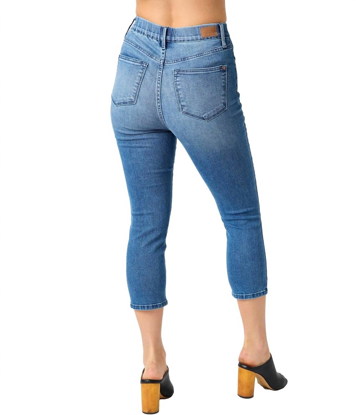 Judy Blue - High Waist Skinny Fit Pull On Capri
