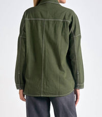 Elan - Cosmo Button Up Shirt Jacket