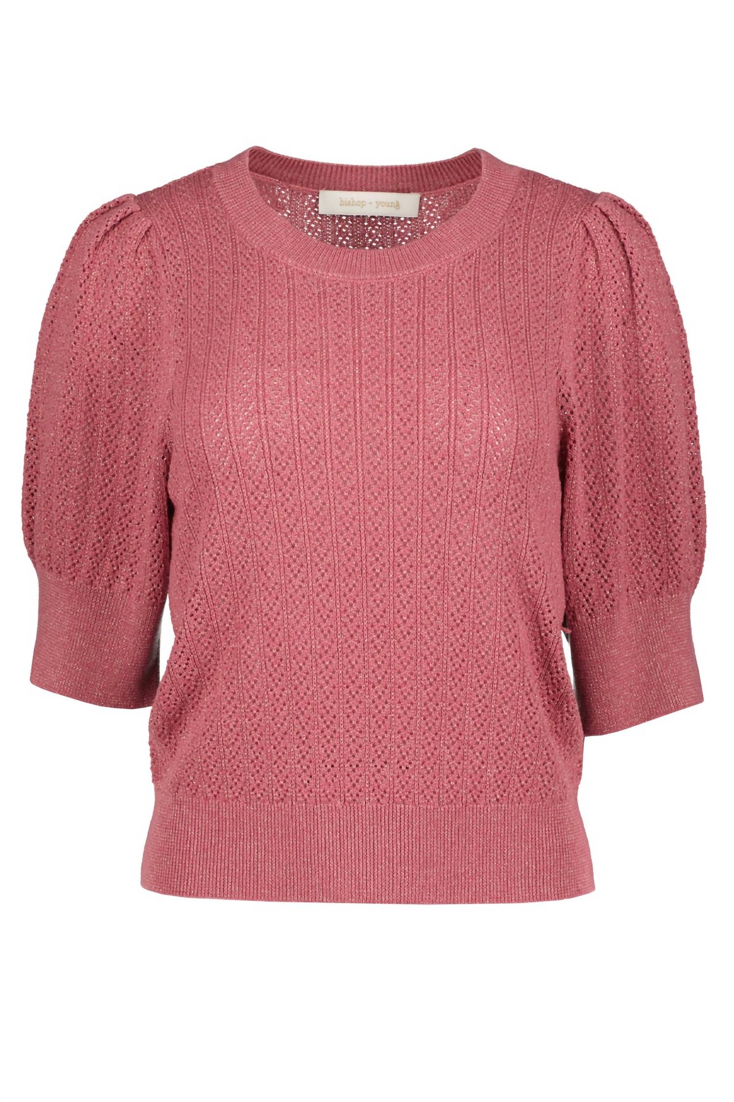 Bishop + Young - Sienna Puff Sleeve Metallic Sweater