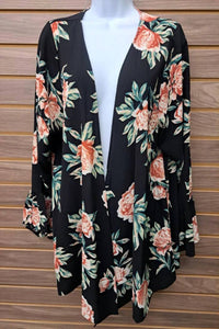 Voll Style - Women's Open Floral Cardigan