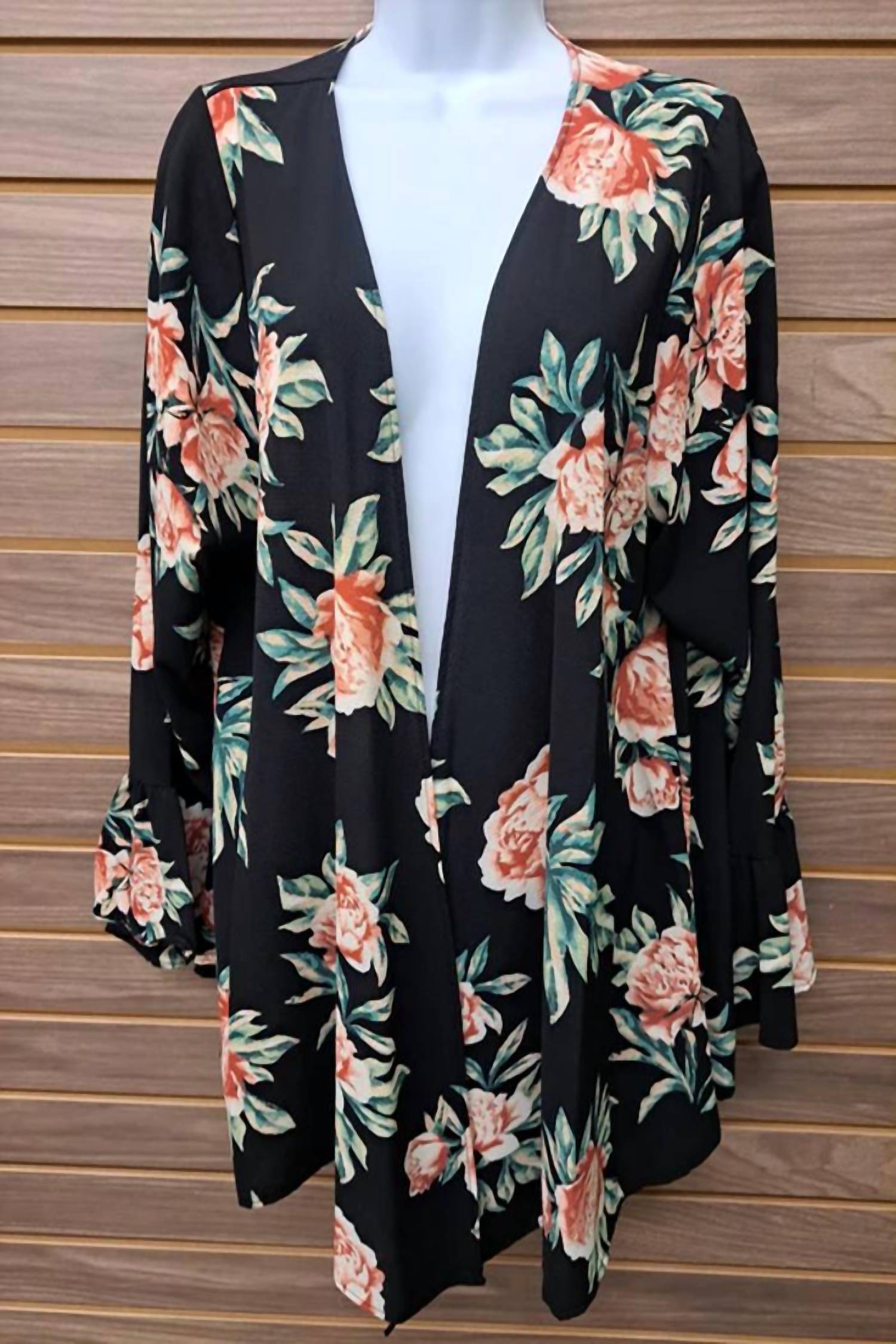 Voll Style - Women's Open Floral Cardigan