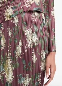 Vince Micro Pleated Skirt in lilac print - women's skirt - view 4