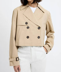 French Connection - Cropped Twill Trench Coat