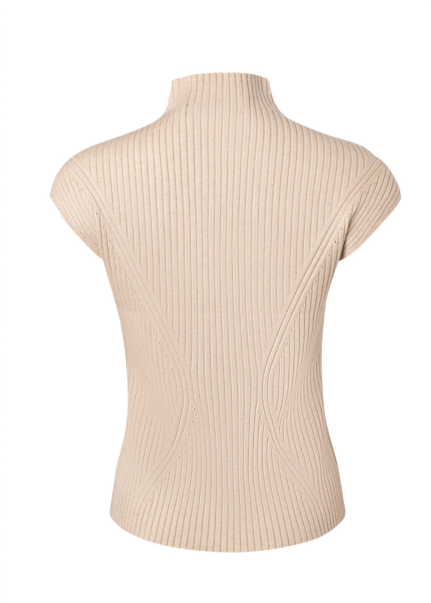 Iris Setlakwe Cheminee Rib Top in bone - women's shirt - view 4