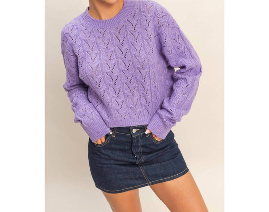 Hyfve - Cropped Cable Knit Sweater