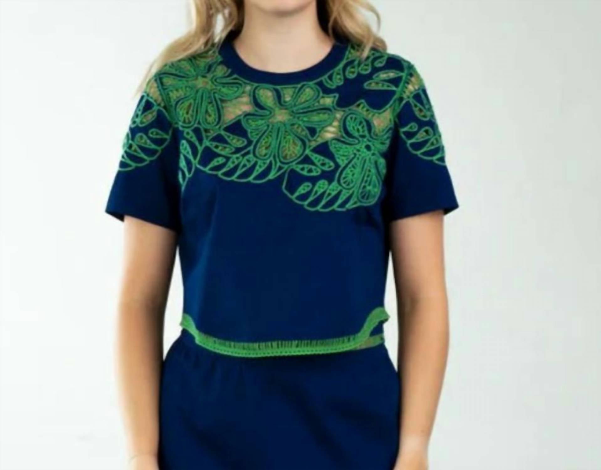 Never A Wallflower - Palermo Embroidery Top