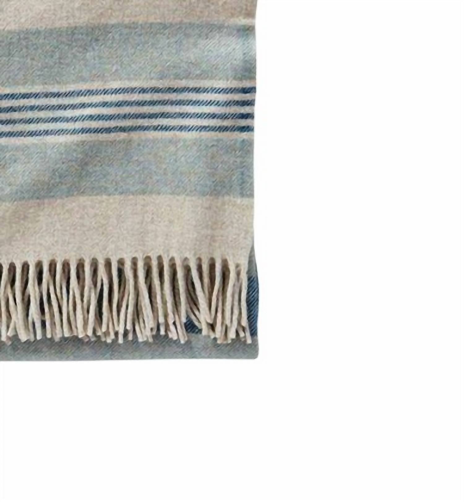 PENDLETON Lambswool Throw in lake morning - item - detail view