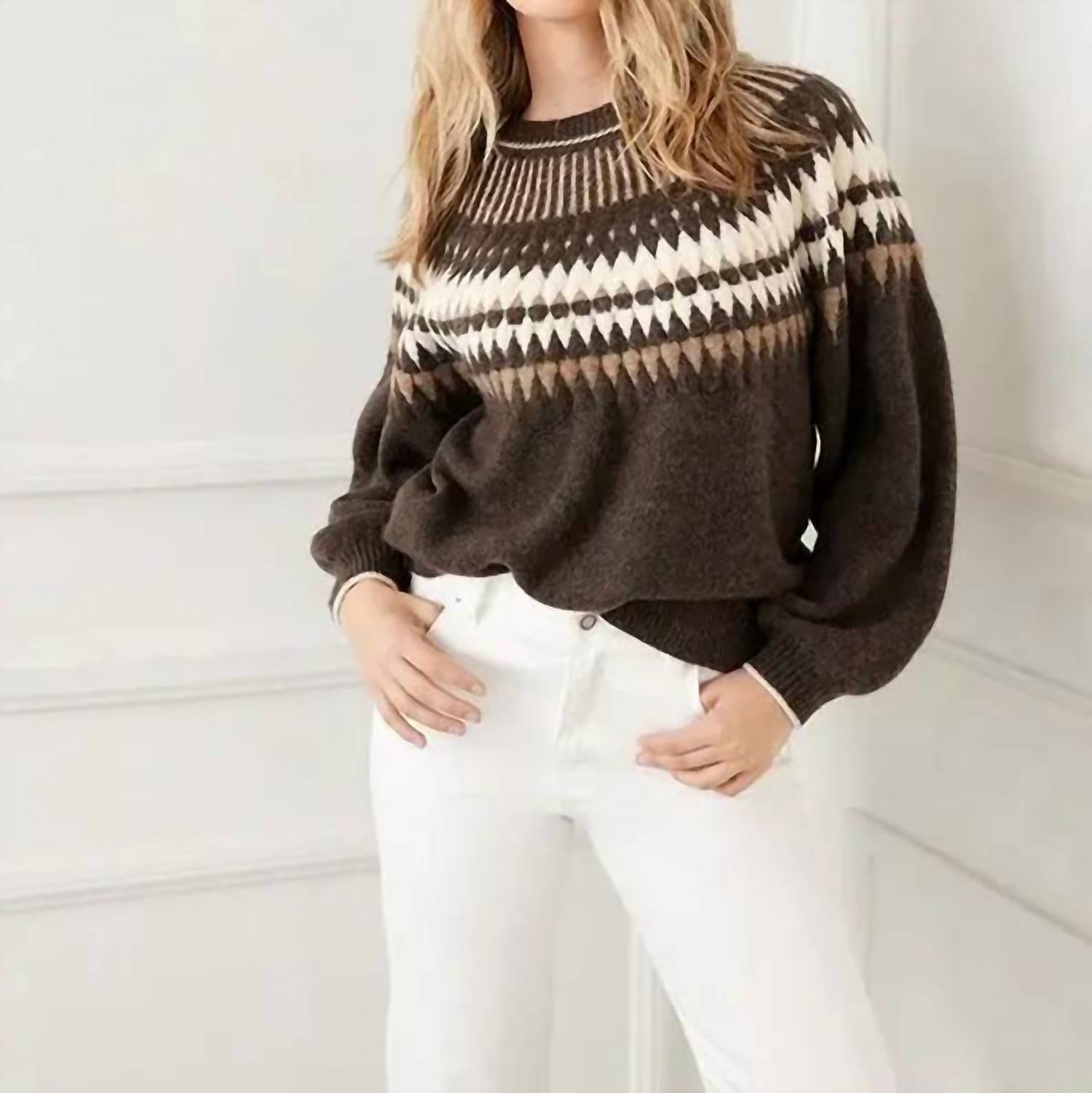 Karen Kane Jacquard Sweater in multi - women's sweater