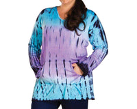 On The Plus Side - Cala Tie-Dye Hooded Top - Plus