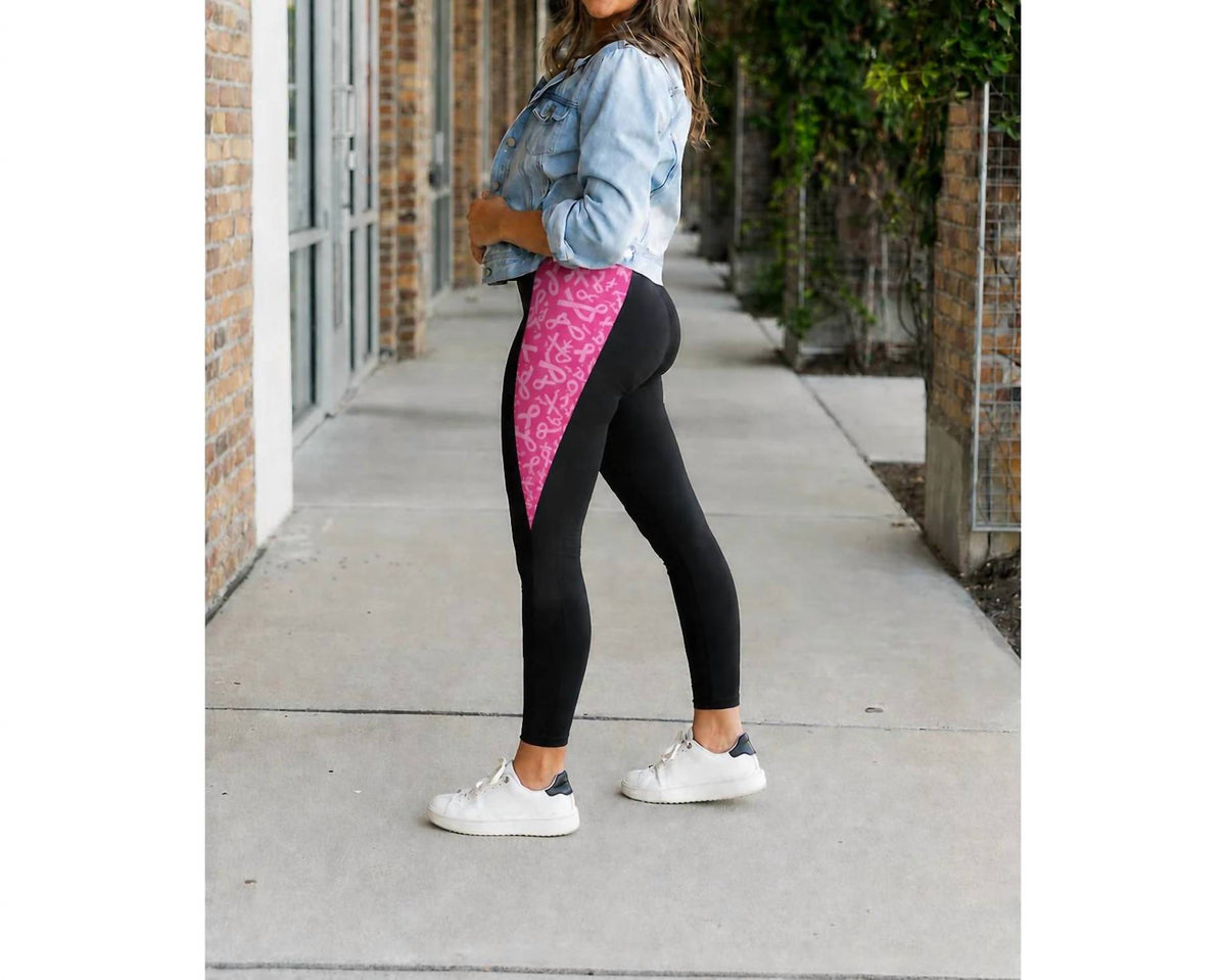 Julia Rose - Breast Cancer Awareness Panel Leggings