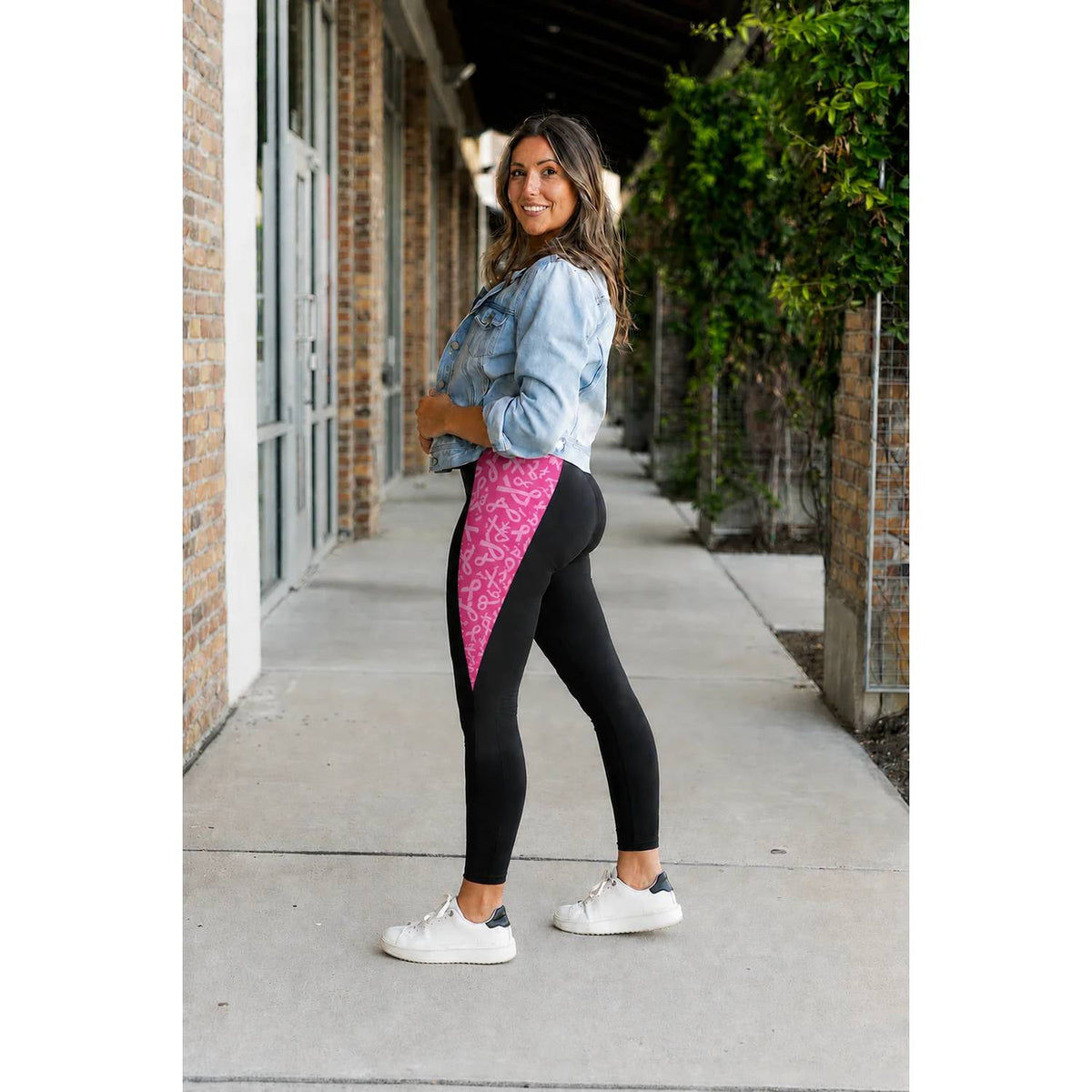 Julia Rose - Breast Cancer Awareness Panel Leggings