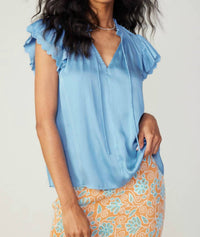Current Air - Eliza Flutter Sleeveless Blouse