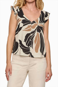 Sanctuary - Within Time Button Linen Shell Top
