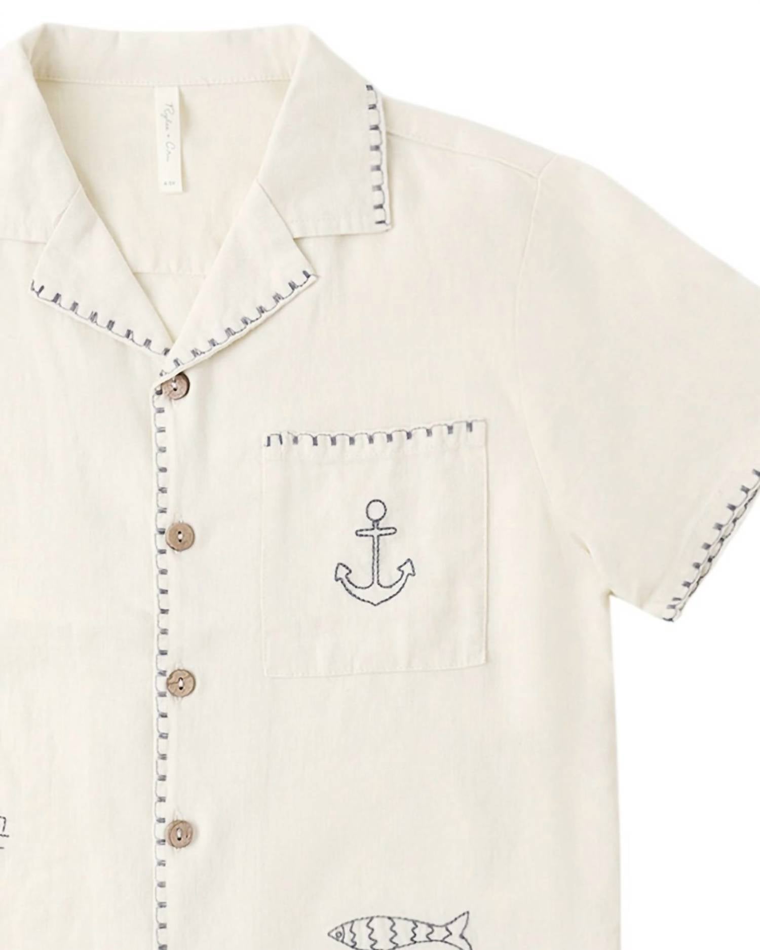 Rylee + Cru - Boys' Lapel Collar Shirt