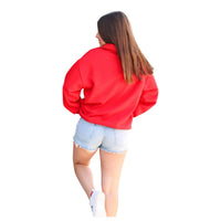 Distressed Vintage Couture - Football Members Only Quarter Zip Sweathirt