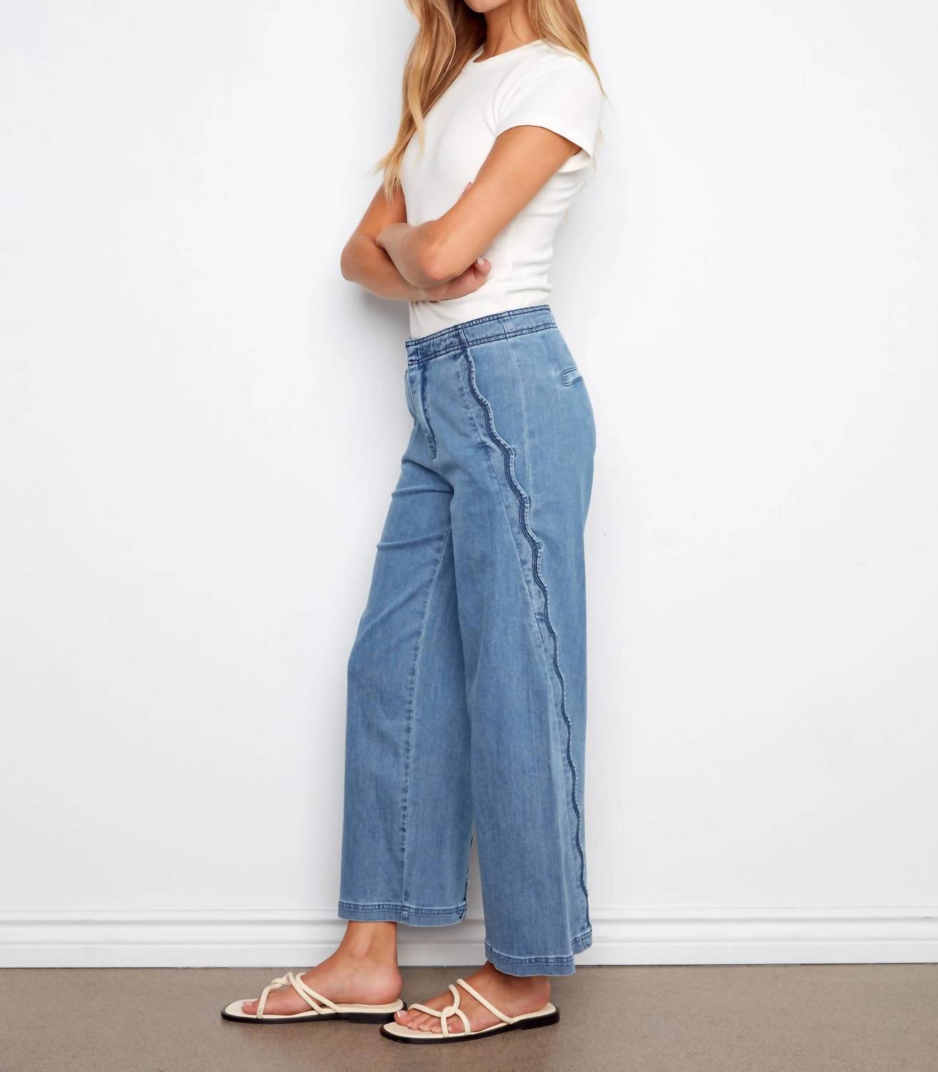 Charlie B - Scalloped Trim Jeans