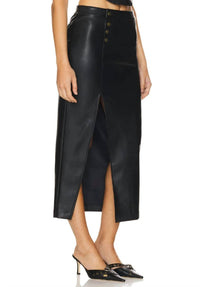 heartloom Charice Faux Leather Skirt in black - women's skirt