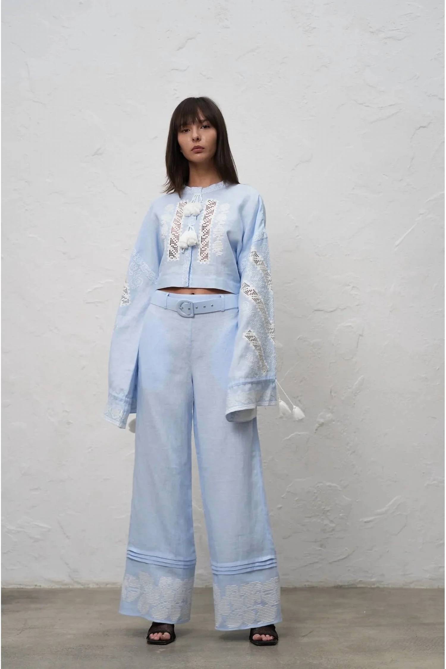 Annabo - Desert Rose Wide-Leg Pants