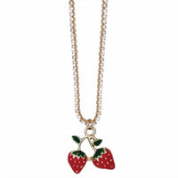 Zad - Women's Strawberry Crystal Charm Necklace