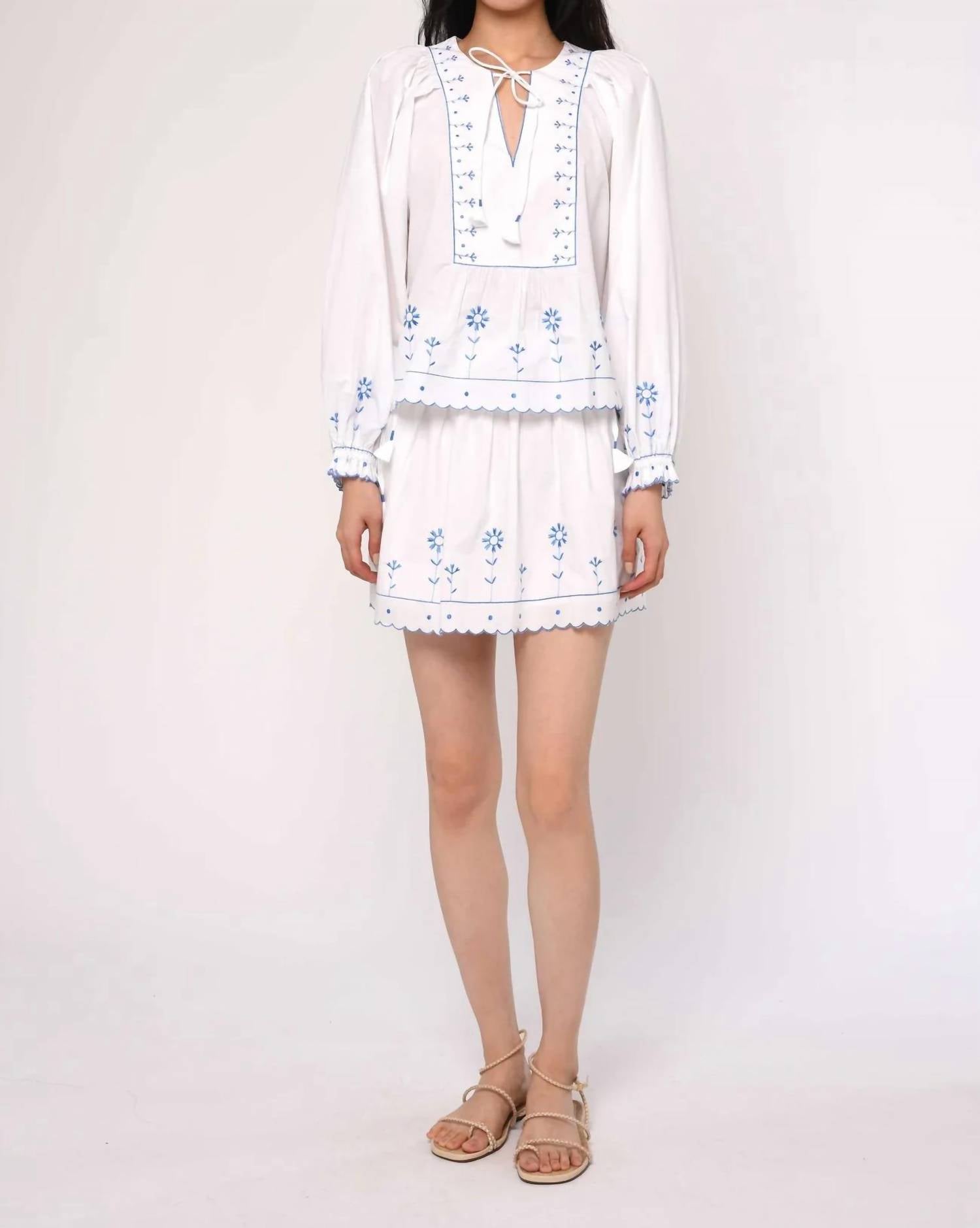 Love The Label - Junie Margaret Embroidery Top