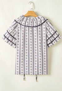 Entro - Take A Stroll Ruffled Top