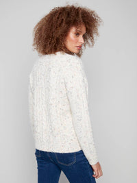Charlie B - Notch Neck Yarn Knit Sweater