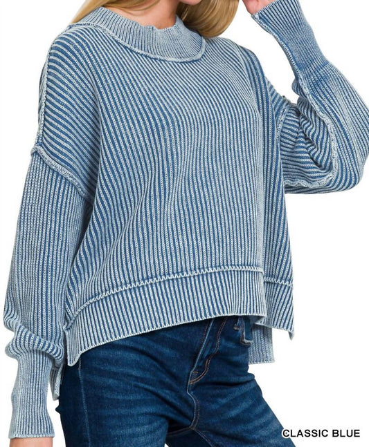 Zenana - Washed Oversized Sweater