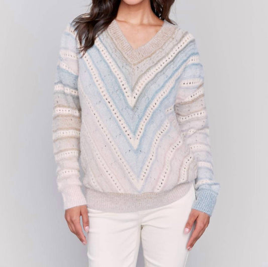 Charlie B - Ombre Chevron Knit Sweater