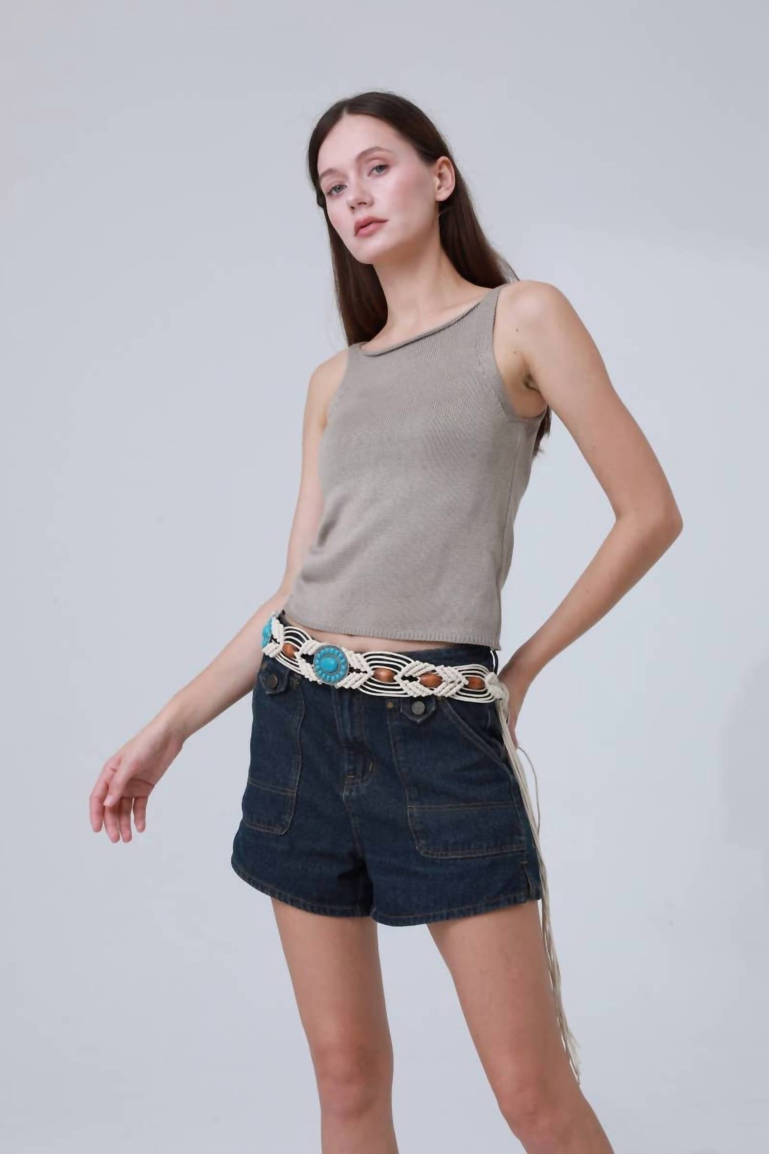 Leto - Women's Braided Waist Rope Belt