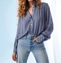 Fifteen Twenty - Shirred Button Up Shirt