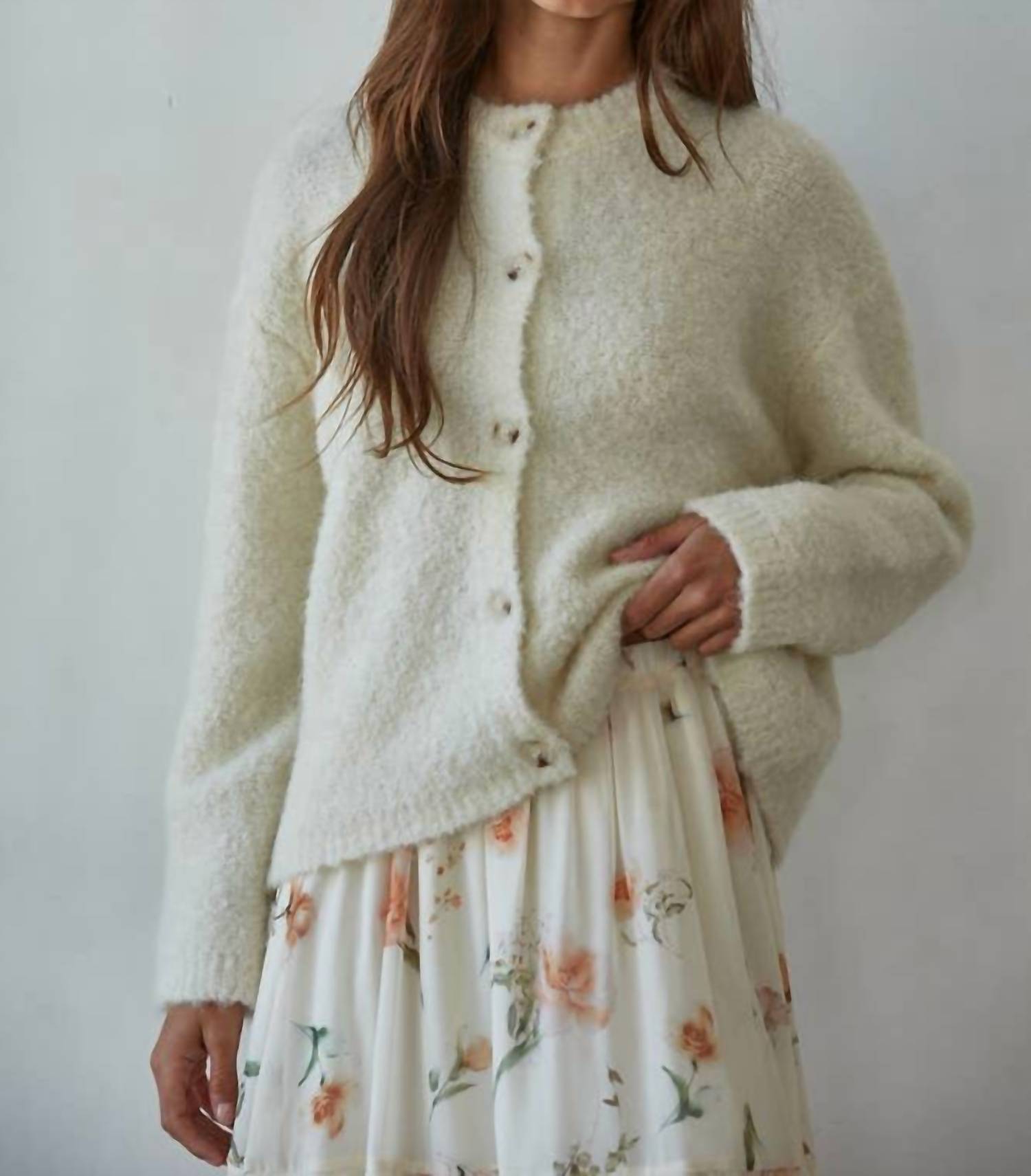 By Together - Knit Sweater Button Down Long Sleeve Cardigan