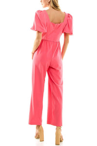 Nicole Miller - Women's Solid Scuba Crepe Jumpsuit
