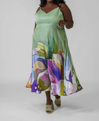 -Bl^Nk- - Aemee Floral Sleeveless Dress - Plus