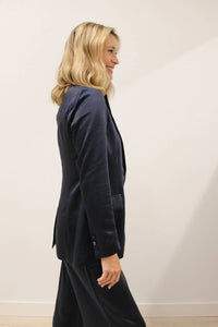 Skies Are Blue - Icon Long Sleeve Brushed Satin Blazer