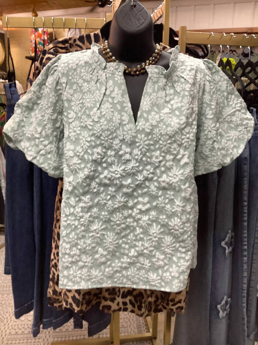 Bibi - Women's Floral Puffy Top